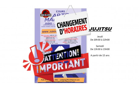 Nouveau Horaire Jujitsu